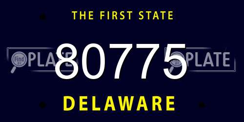 80775 Delaware License Plate