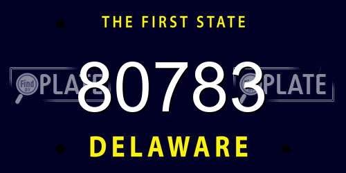 80783 Delaware License Plate