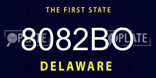 8082BO Delaware License Plate
