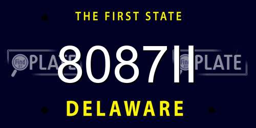8087II Delaware License Plate