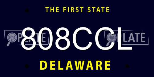 808CCL Delaware License Plate