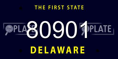 80901 Delaware License Plate