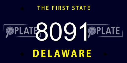 8091 Delaware License Plate