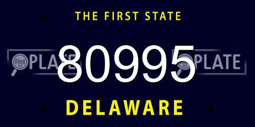 80995 Delaware License Plate