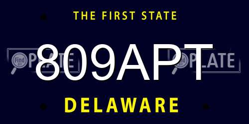 809APT Delaware License Plate