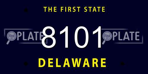 8101 Delaware License Plate