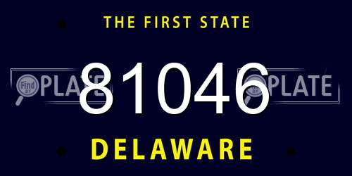81046 Delaware License Plate