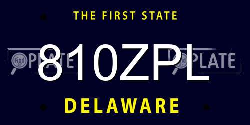 810ZPL Delaware License Plate