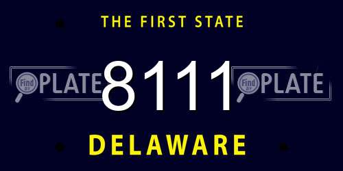 8111 Delaware License Plate