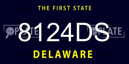 8124DS Delaware License Plate