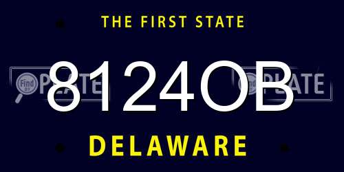 8124OB Delaware License Plate