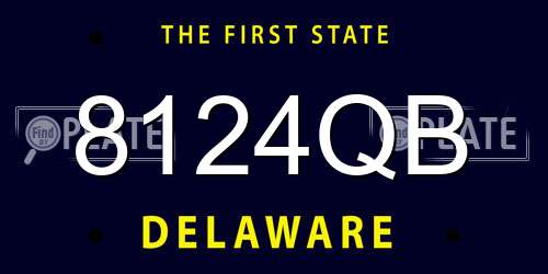 8124QB Delaware License Plate