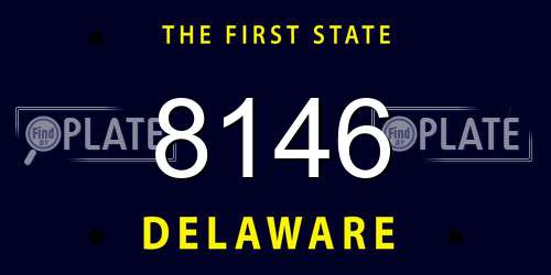 8146 Delaware License Plate
