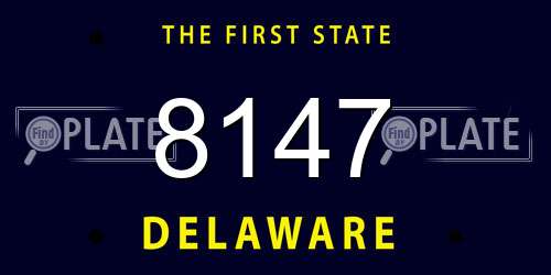 8147 Delaware License Plate