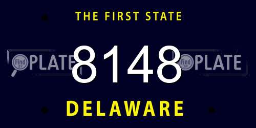8148 Delaware License Plate