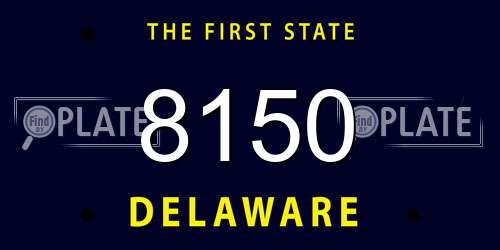 8150 Delaware License Plate