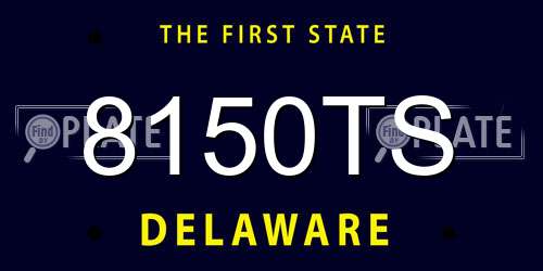 8150TS Delaware License Plate