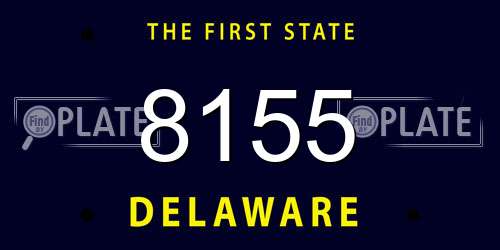8155 Delaware License Plate
