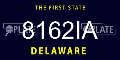 8162IA Delaware License Plate