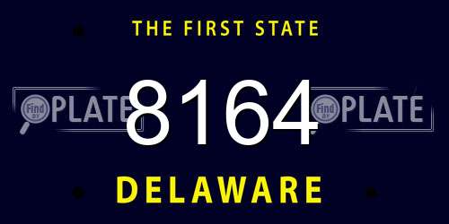 8164 Delaware License Plate