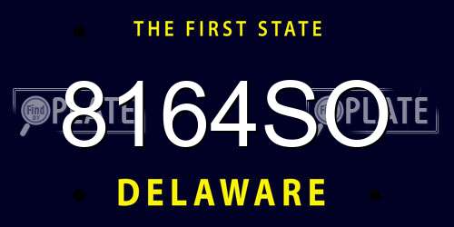 8164SO Delaware License Plate