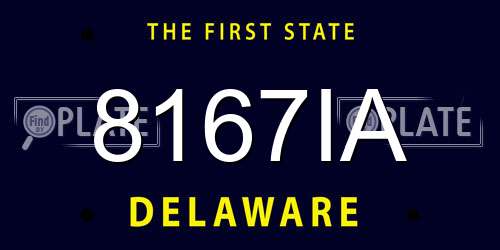 8167IA Delaware License Plate