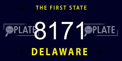 8171 Delaware License Plate