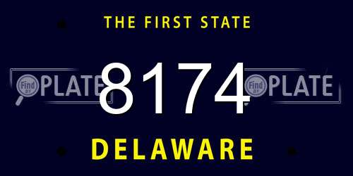 8174 Delaware License Plate