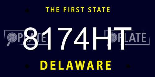 8174HT Delaware License Plate