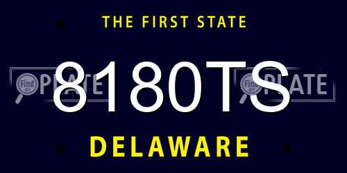 8180TS Delaware License Plate
