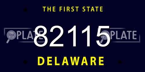 82115 Delaware License Plate