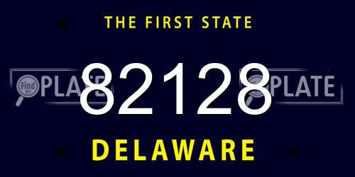 82128 Delaware License Plate