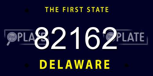 82162 Delaware License Plate