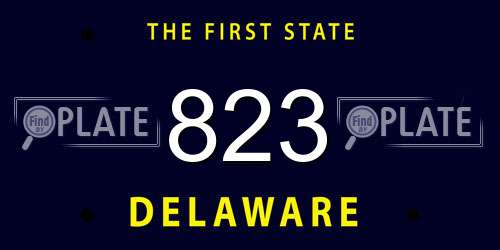 823 Delaware License Plate
