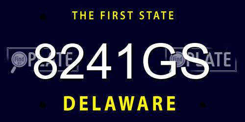 8241GS Delaware License Plate