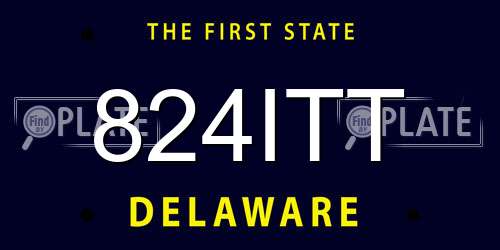 824ITT Delaware License Plate