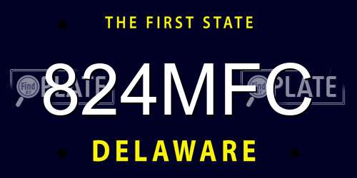 824MFC Delaware License Plate