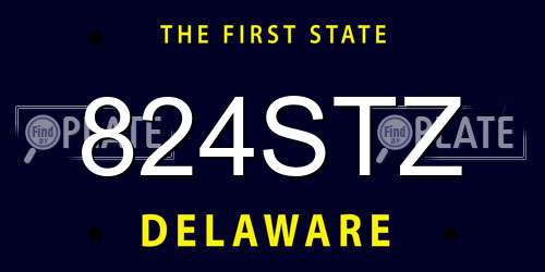 824STZ Delaware License Plate