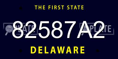 82587A2 Delaware License Plate