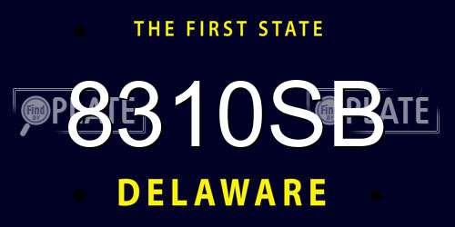 8310SB Delaware License Plate