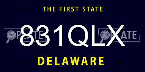 831QLX Delaware License Plate
