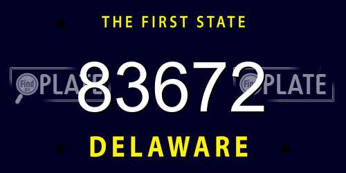 83672 Delaware License Plate