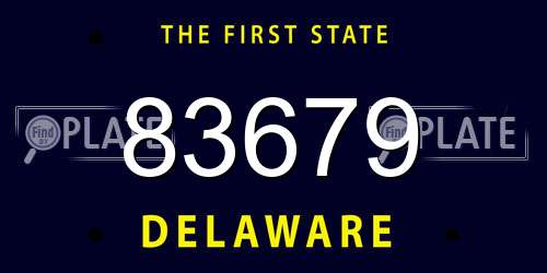 83679 Delaware License Plate