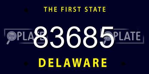 83685 Delaware License Plate