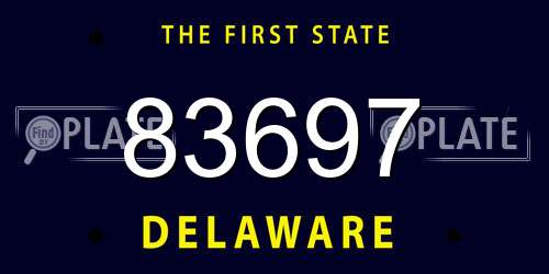 83697 Delaware License Plate