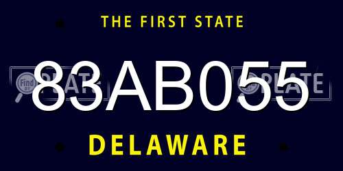 83AB055 Delaware License Plate
