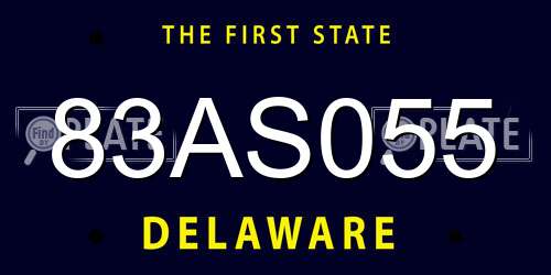 83AS055 Delaware License Plate