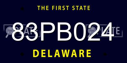 83PB024 Delaware License Plate