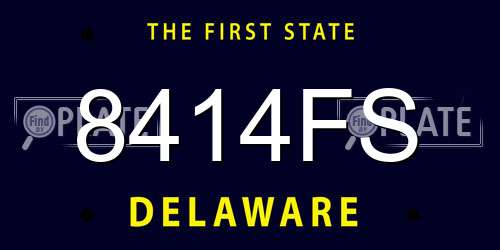 8414FS Delaware License Plate
