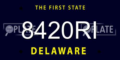 8420RI Delaware License Plate